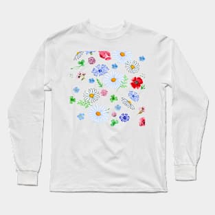 wild flower meadow Long Sleeve T-Shirt